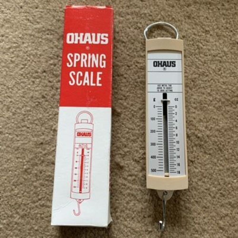 Ohaus Spring Scale Model 8002 500 Grams 18 Ounces